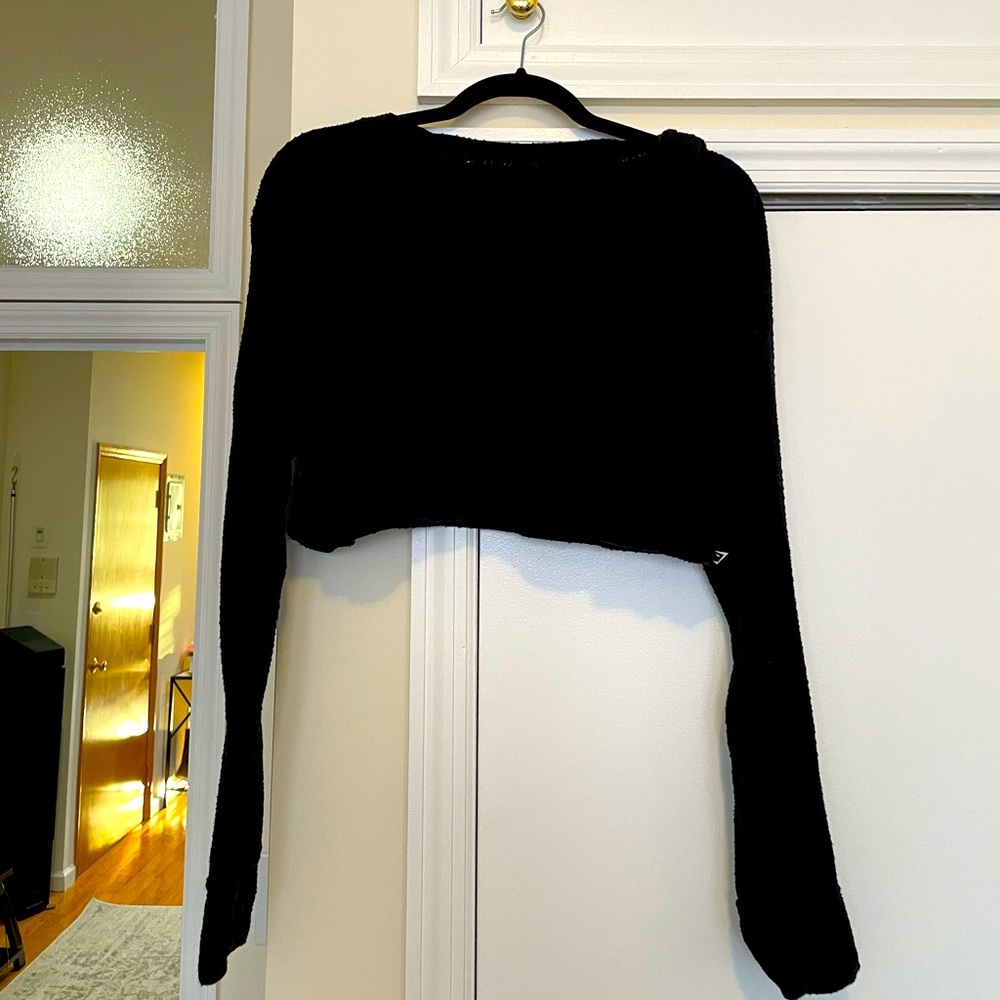 Gymshark Crop Top Cover-Up In Black